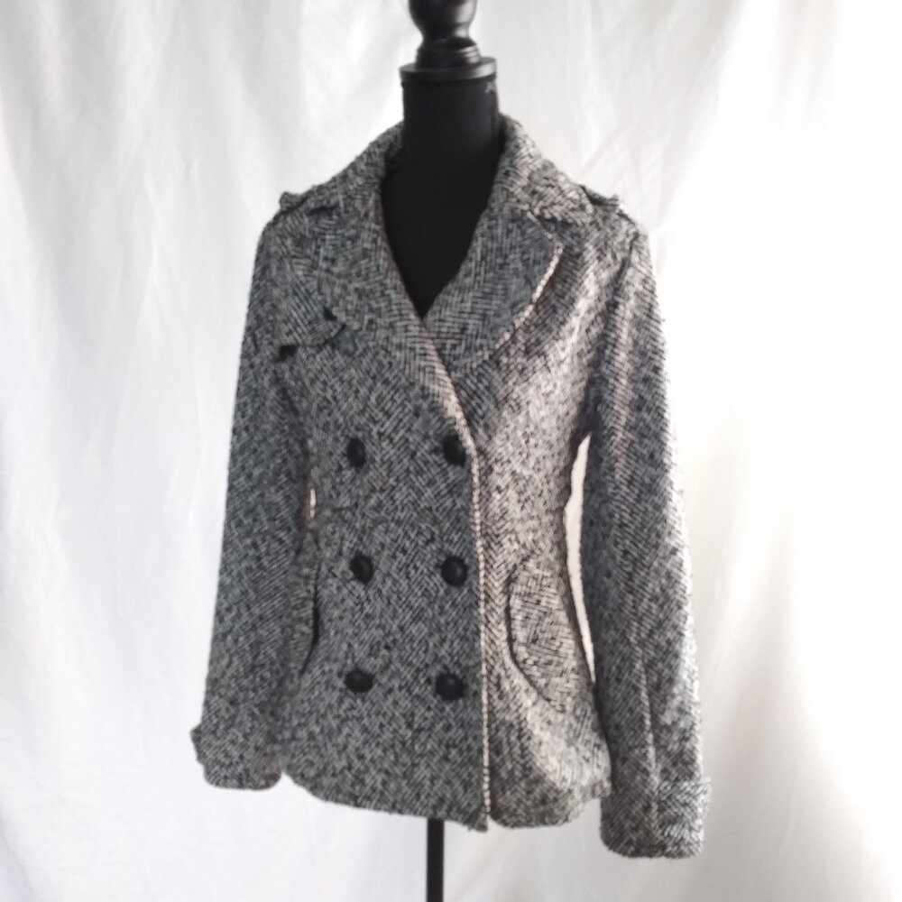 Forever 21 Medium Tweed Double-Breasted Coat